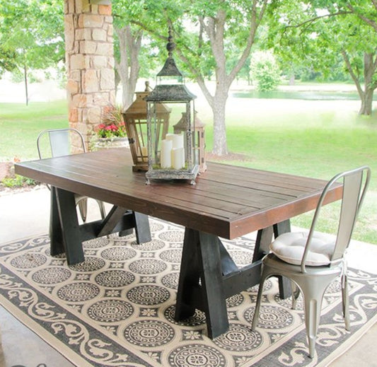 Large outdoor dining table